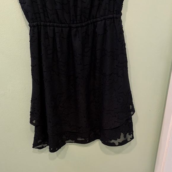 Mossimo Supply Co. Black Sleeveless V-Neck Drawstring Waist Dress - Picture 5 of 6